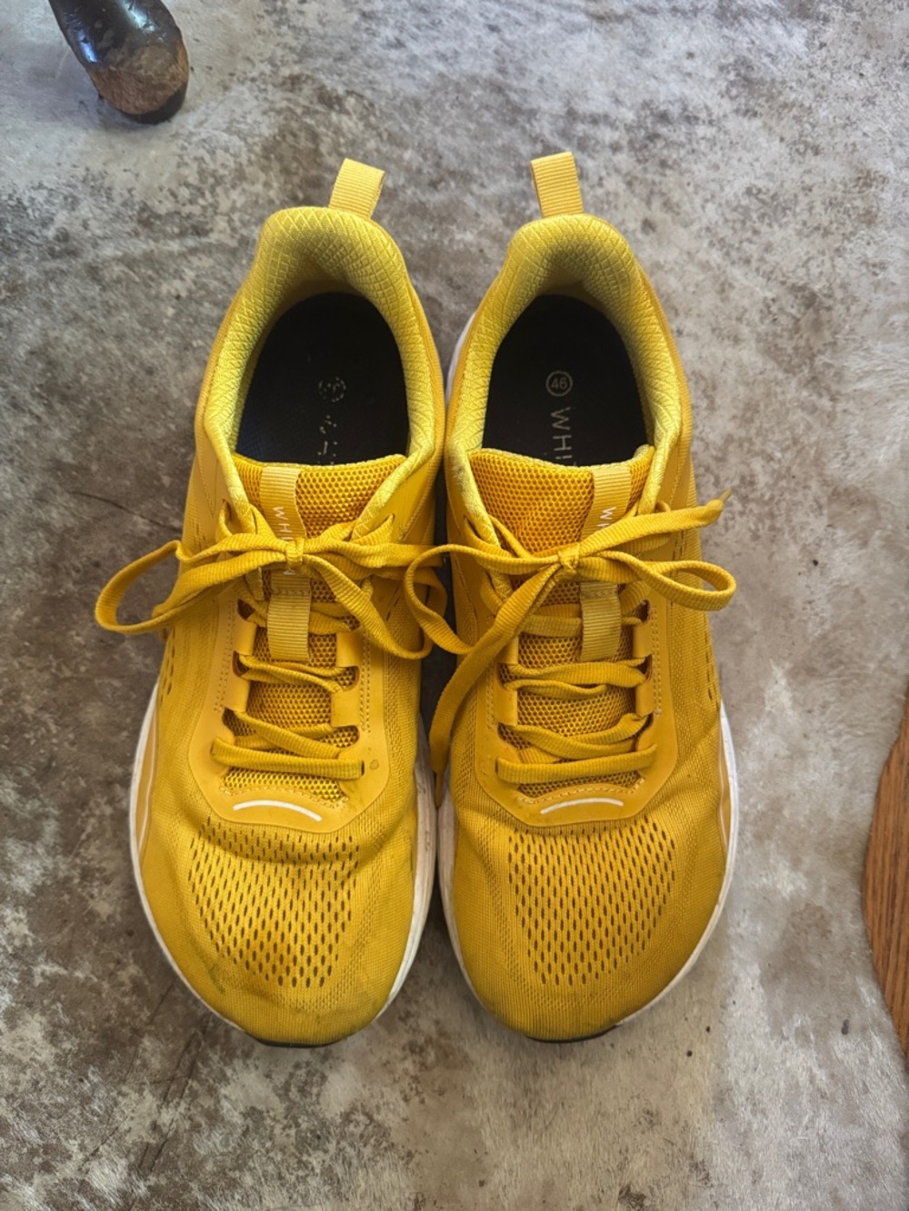 WHITIN Yellow Mesh Athletic Sneakers
